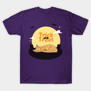 Trick Or Treat Sleeping Kitty T-Shirt